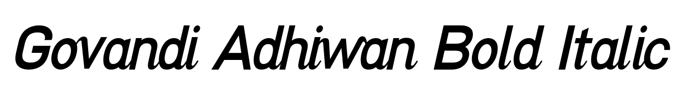 Govandi Adhiwan Bold Italic
